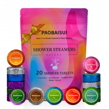 Shower Steamers Aromatherapy 20 Pack Shower Tablets Birthday Gifts for Women, Bath Bombs Gifts for Her,Spa Gifts for Women,Vapor Shower Accessories with Essential Oils Stress Relief